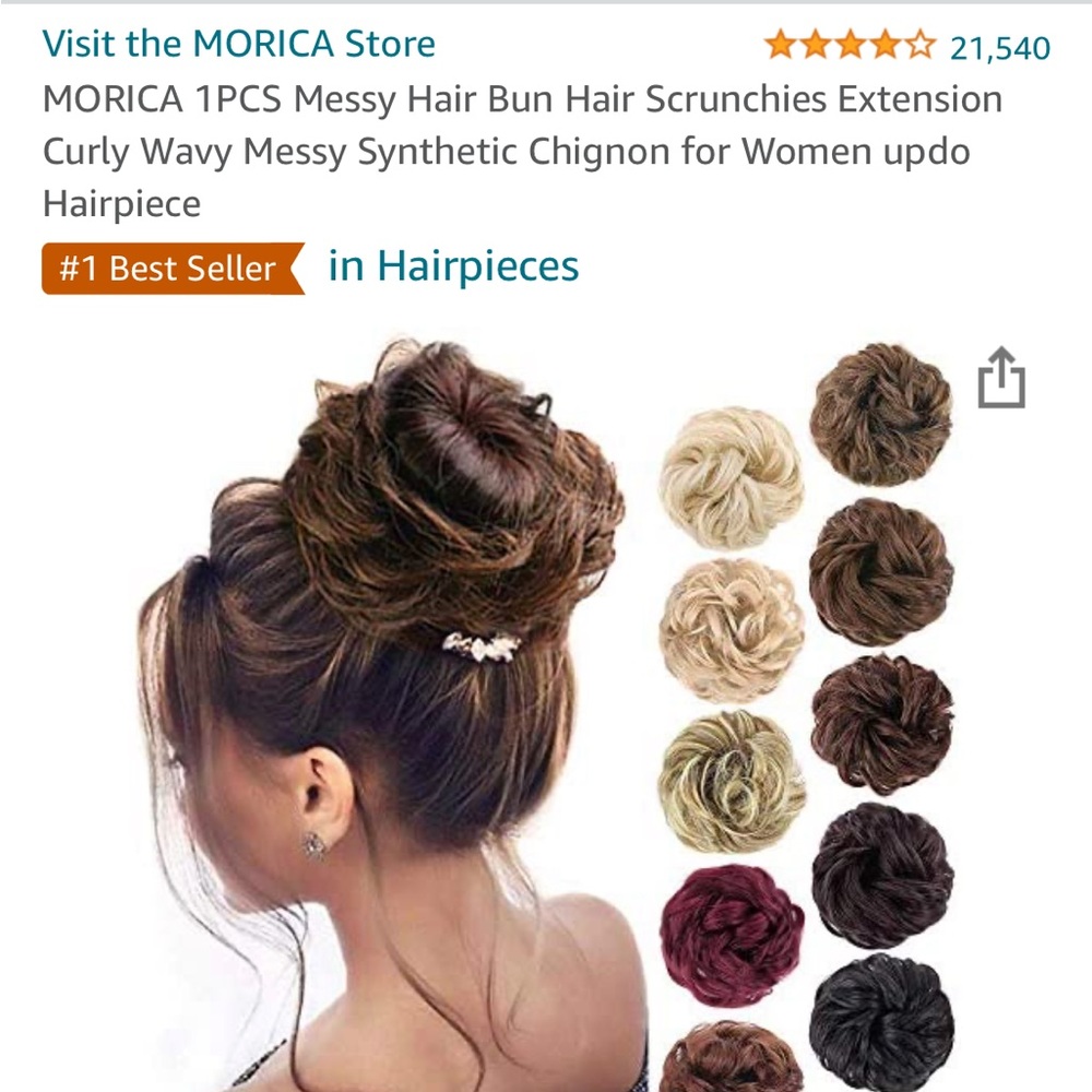 Morica Messy Hair Bun Dark Brown & Light Auburn Mixed